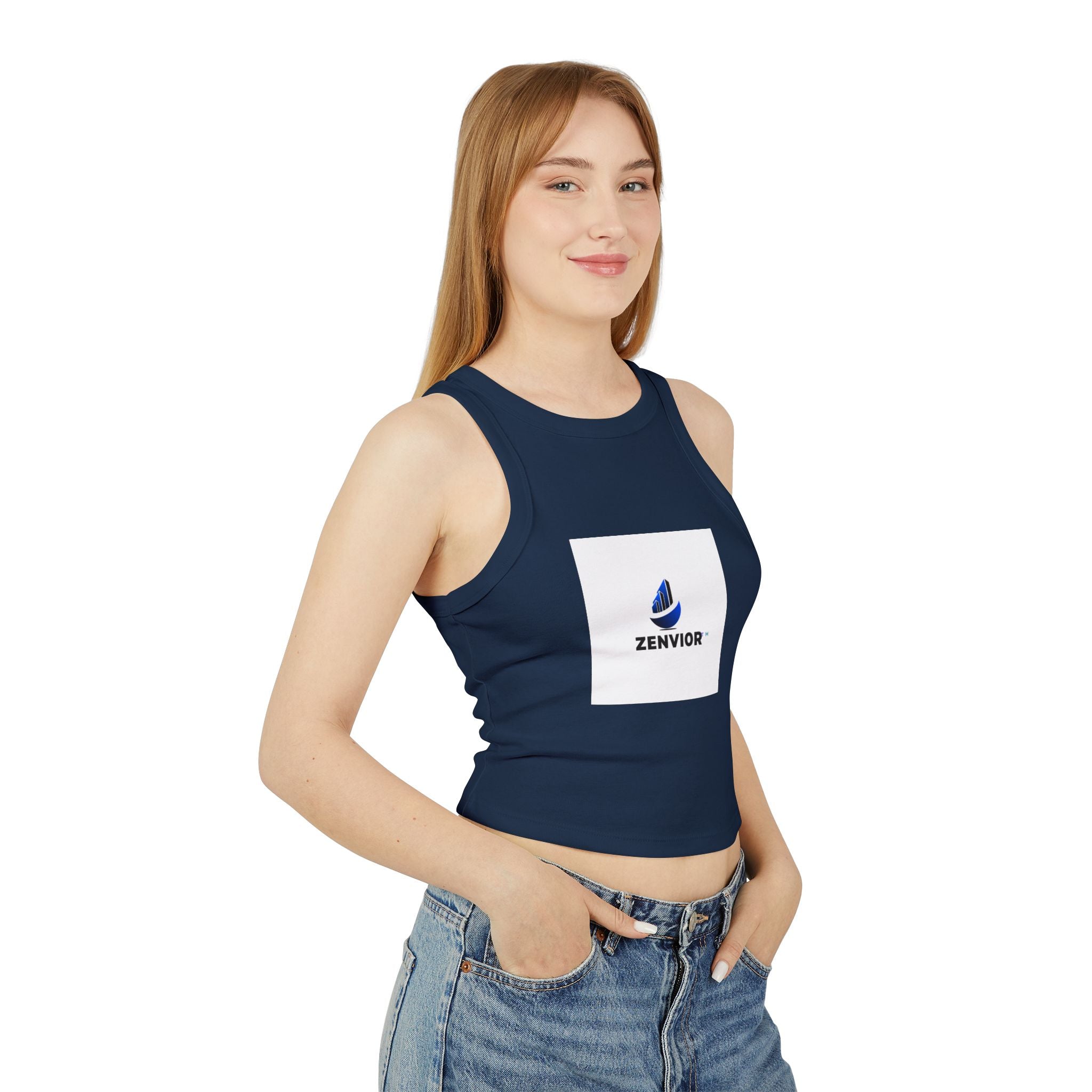Camiseta Sin Mangas para Mujer Original | Cuello Alto, Algodón Airlume Premium y Ajuste Elástico