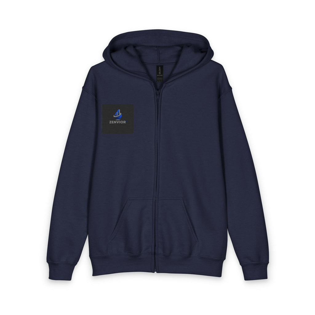 ZENVIOR | Polerón Juvenil Original Gildan® Youth Heavy Blend™ Full Zip Hoodie con Cierre Completo
