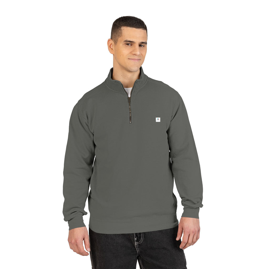 Sudadera Comfort Colors Sudadera 1/4 Zip Sudadera con cremallera unisex Sudadera premium de algodón Sudadera teñida en prenda Pulóver con cuello alto Ropa casual premium Comfort Colors original