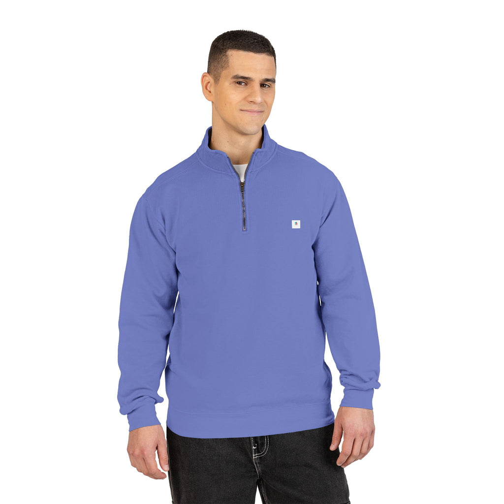 Sudadera Comfort Colors Sudadera 1/4 Zip Sudadera con cremallera unisex Sudadera premium de algodón Sudadera teñida en prenda Pulóver con cuello alto Ropa casual premium Comfort Colors original