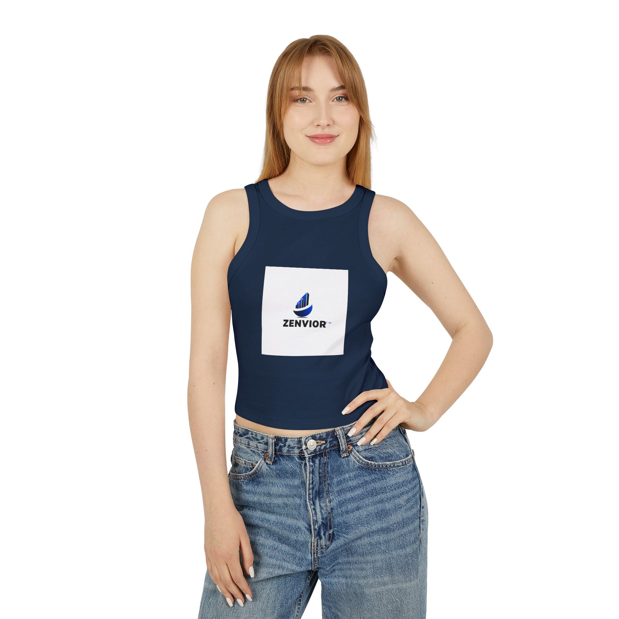 Camiseta Sin Mangas para Mujer Original | Cuello Alto, Algodón Airlume Premium y Ajuste Elástico