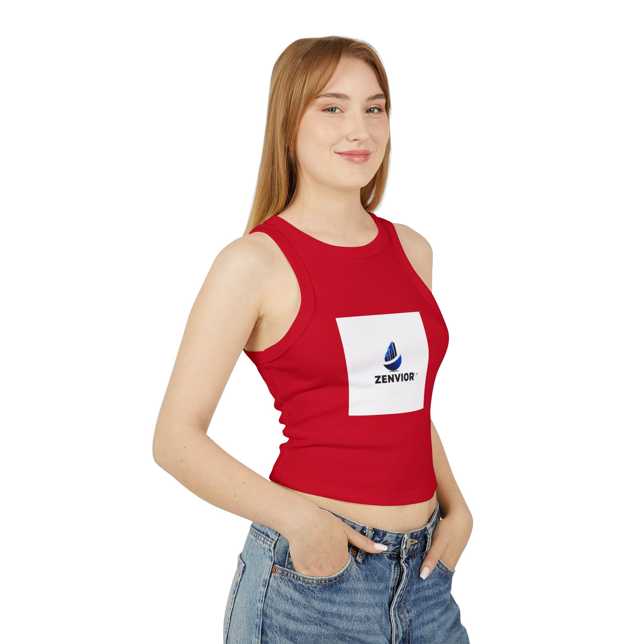 Camiseta Sin Mangas para Mujer Original | Cuello Alto, Algodón Airlume Premium y Ajuste Elástico