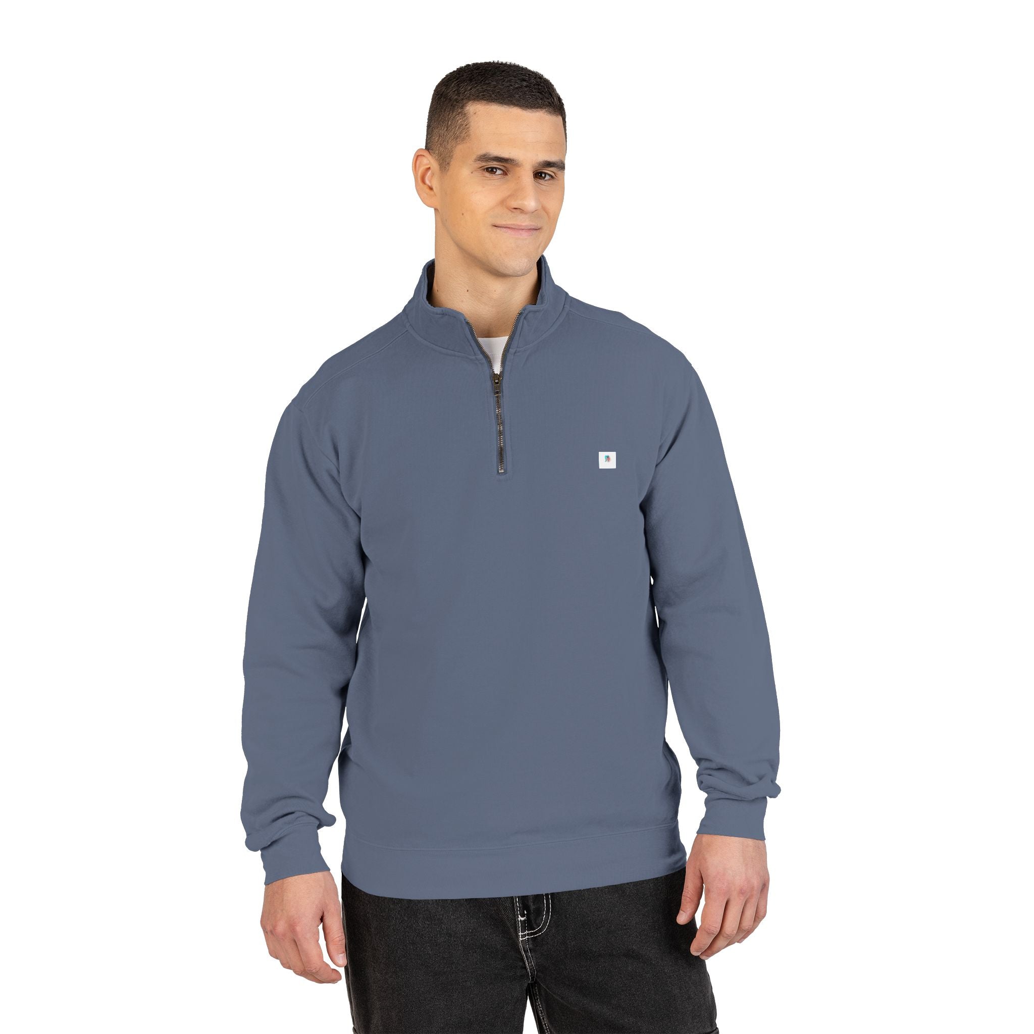 Sudadera Comfort Colors Sudadera 1/4 Zip Sudadera con cremallera unisex Sudadera premium de algodón Sudadera teñida en prenda Pulóver con cuello alto Ropa casual premium Comfort Colors original