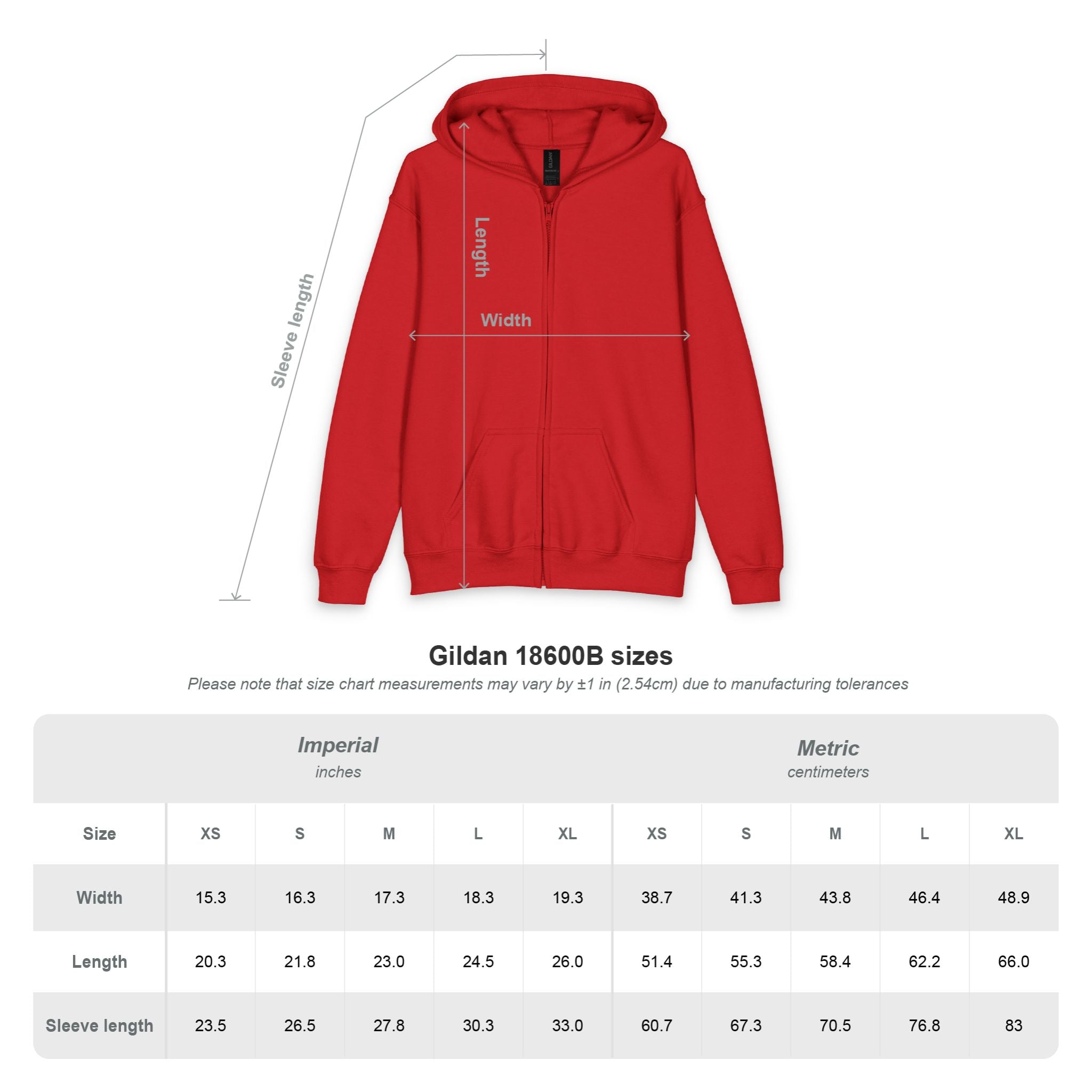 ZENVIOR | Polerón Juvenil Original Gildan® Youth Heavy Blend™ Full Zip Hoodie con Cierre Completo