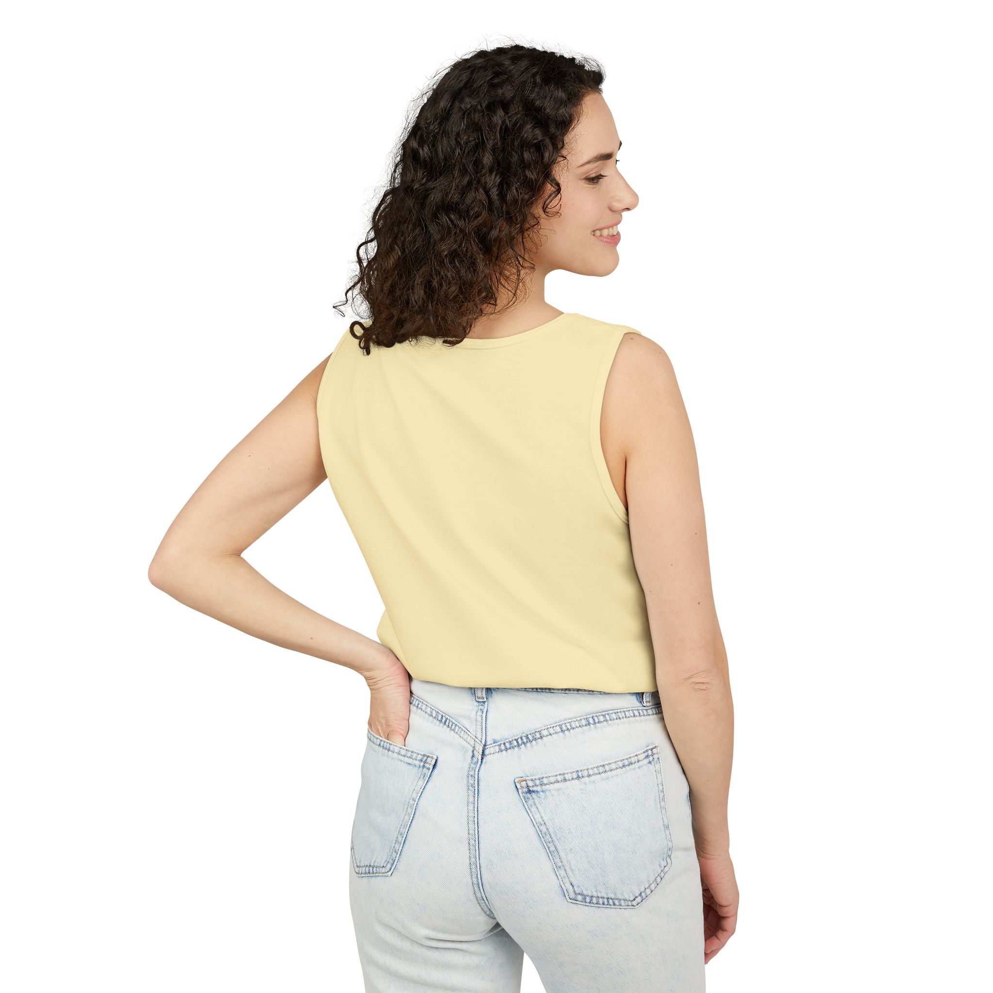 Camiseta sin Mangas Unisex Original Comfort Colors® Garment-Dyed | 100% Algodón Hilado en Anillo